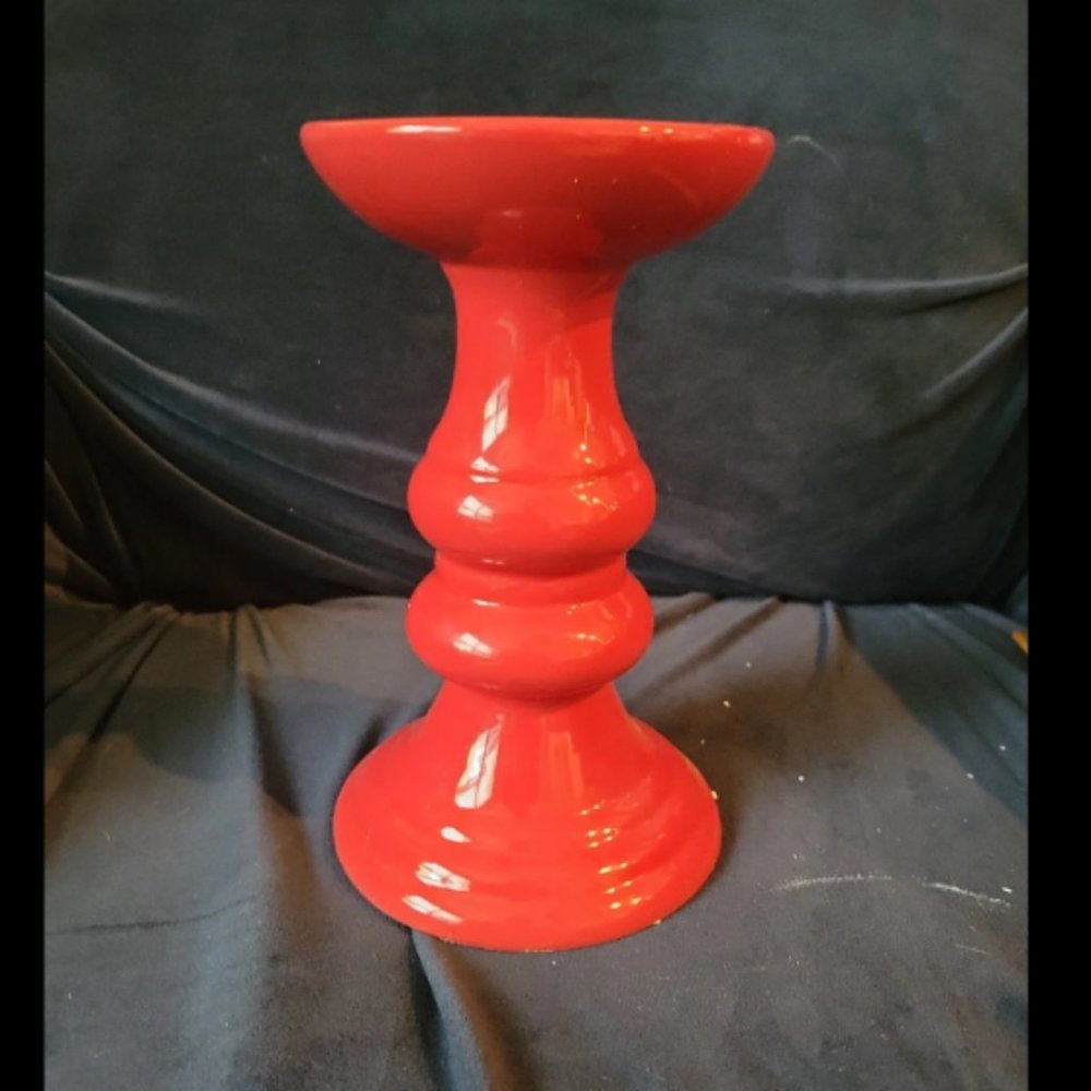 Tall Red Candle Stand Holders Gold Canyon